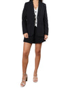 Bronn Tailored Blazer in Black Cotton