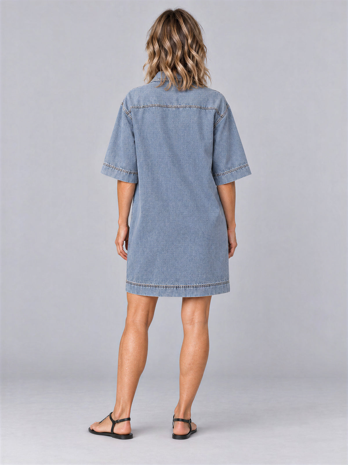 Tilly Blue Denim Relaxed Shirt Dress