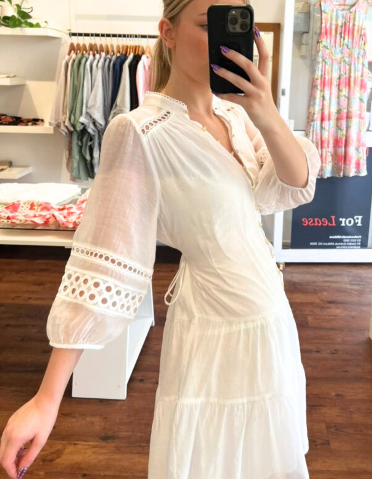 Ria Relaxed Fit Dress in White