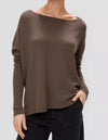 Willow Cotton Knit Jumper in Brown