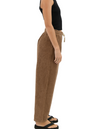 Bern Elastic Waist Relaxed Cord Pants in Brown