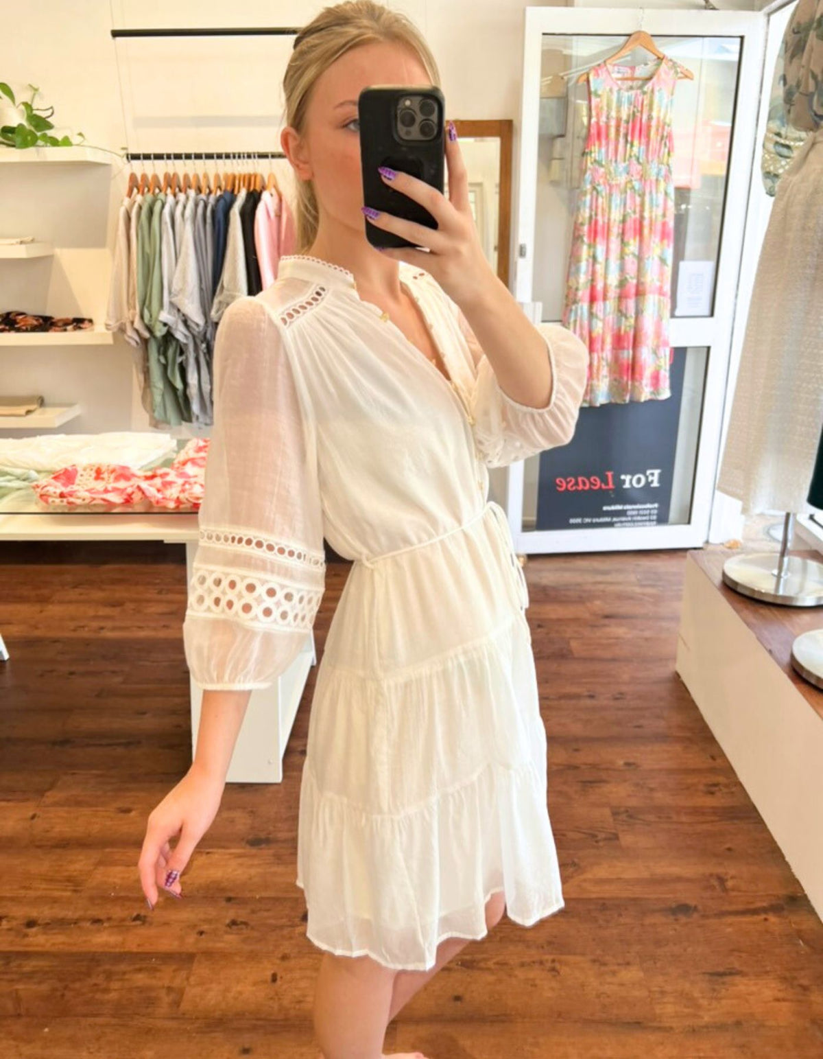 Ria Relaxed Fit Dress in White
