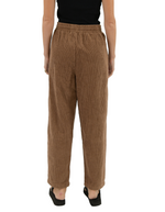 Bern Elastic Waist Relaxed Cord Pants in Brown
