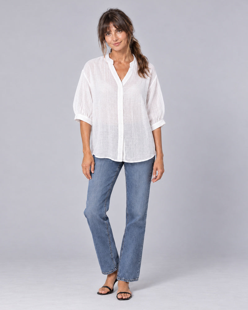 Brook White Relaxed Fit Shirt