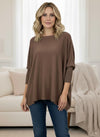 Willow Cotton Knit Jumper in Brown