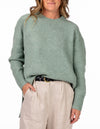 Julia Crew Neck Knit Jumper in Sage