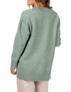 Julia Crew Neck Knit Jumper in Sage