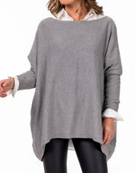 Willow Cotton Knit Jumper in Grey