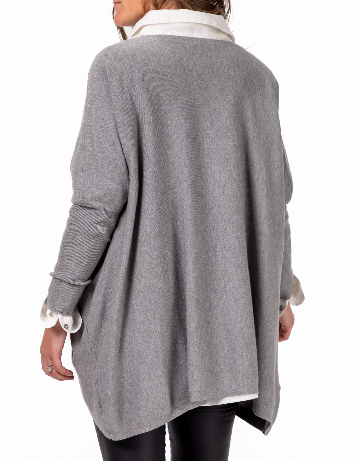 Willow Cotton Knit Jumper in Grey