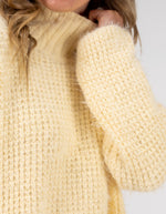 Cove High Neck Jumper in Buttercream