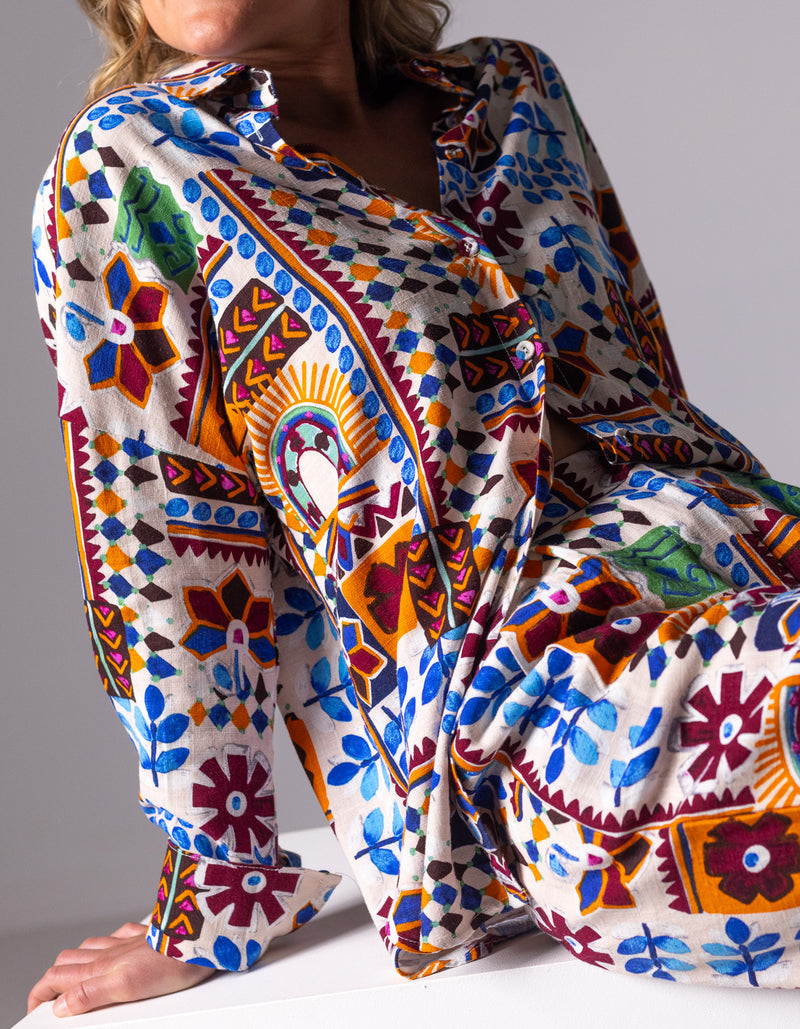 Elora Relaxed Shirt in Multi Print