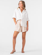 Corbin Button Down Short Sleeve Shirt in White