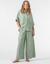 Corbin Elastic Waist Pants in Sage