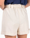 Chicago Tailored Shorts with Belt in Beige