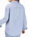 Pine Button Down Denim Shirt in Light Blue