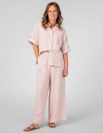 Corbin Elastic Waist Pants in Blush