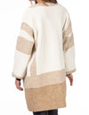 Paragon Edge to Edge Wool Blend Cardigan in Beige/Cream