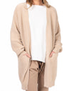Alice Edge to Edge Brushed Knit Cardigan in Beige