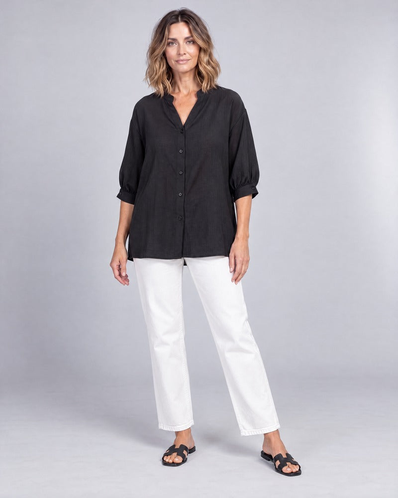 Brook Black Relaxed Fit Shirt