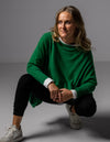 Willow Cotton Knit Jumper in Green