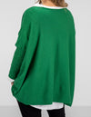 Willow Cotton Knit Jumper in Green