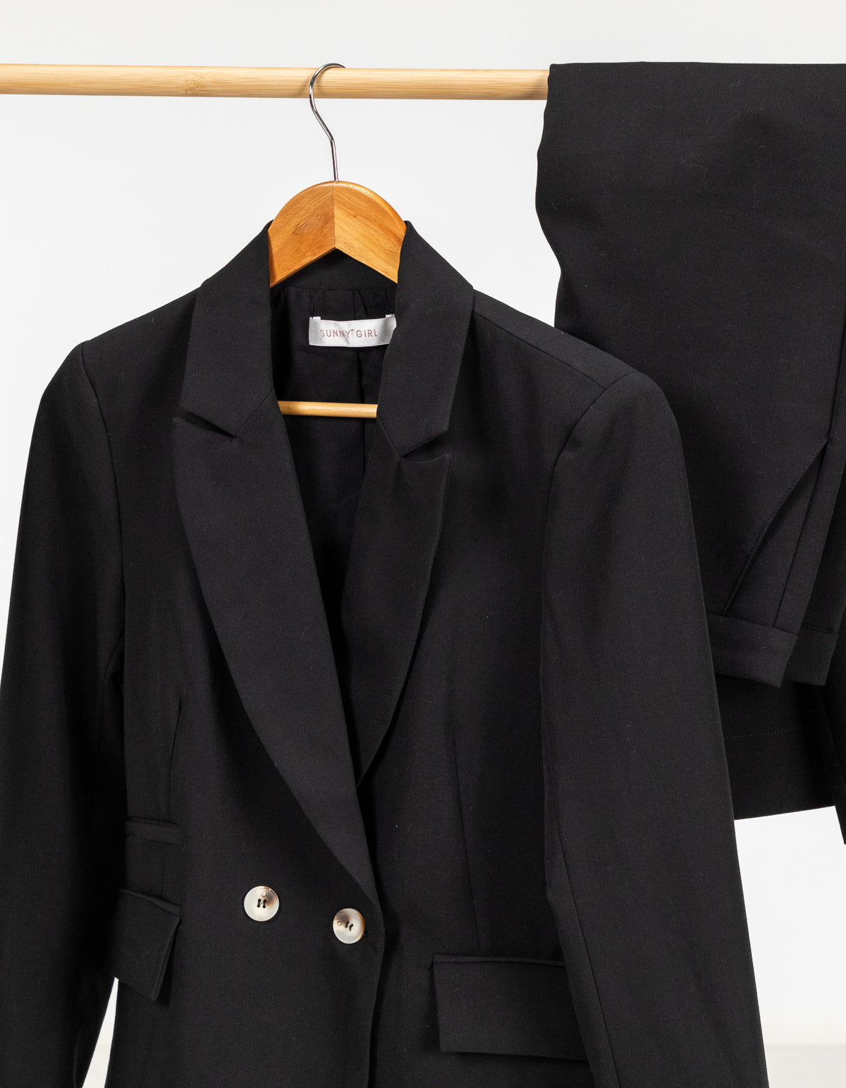 Blair Double Breasted Blazer in Black