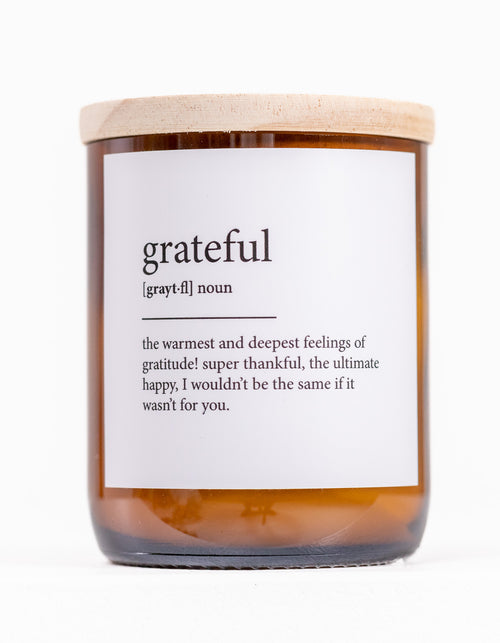 Dictionary Candle - Grateful