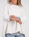 Juniper Oversize Ribbed Knit Jumper in White