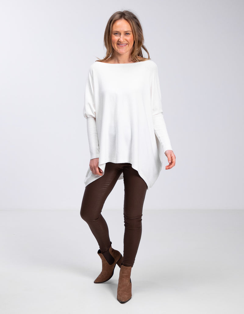 Willow Cotton Knit Jumper in Cream